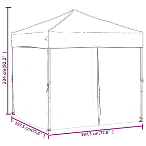 Tenda per Feste Pieghevole con Pareti Laterali Antracite 2x2 m 93502