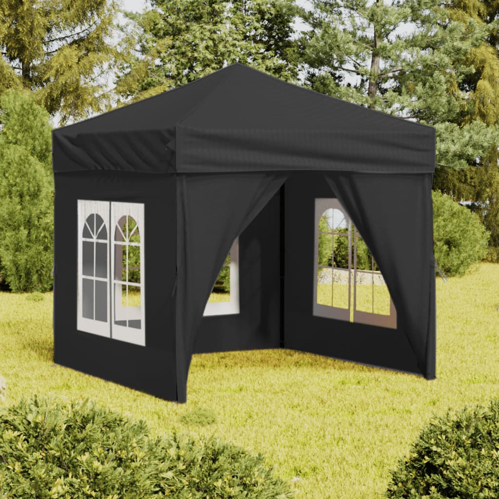 Tenda per Feste Pieghevole con Pareti Laterali Antracite 2x2 m 93502