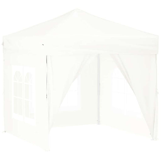 Tenda per Feste Pieghevole con Pareti Laterali Bianco 2x2 m cod mxl 38336