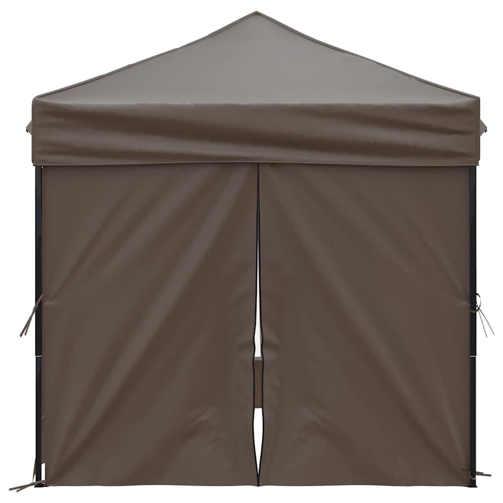 Tenda per Feste Pieghevole con Pareti Laterali Tortora 2x2 m 93505