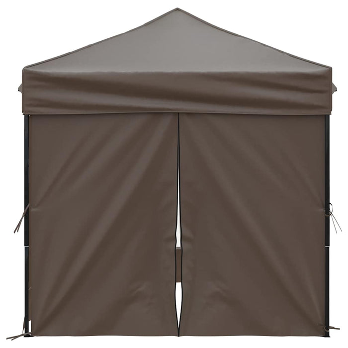 Tenda per Feste Pieghevole con Pareti Laterali Tortora 2x2 m 93505