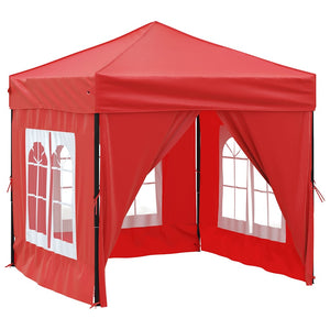 Tenda per Feste Pieghevole con Pareti Laterali Rosso 2x2 m 93506