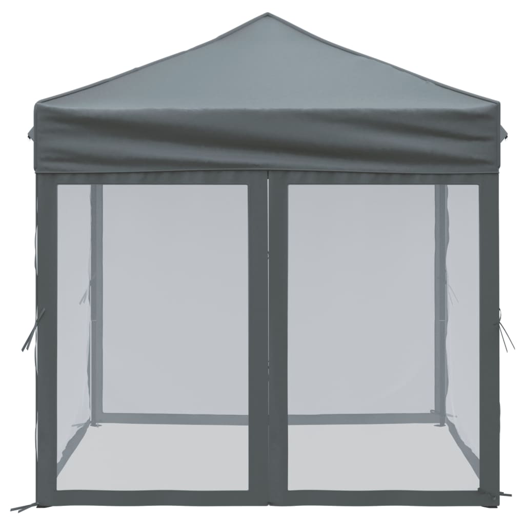 Tenda per Feste Pieghevole con Pareti Laterali Antracite 2x2 m