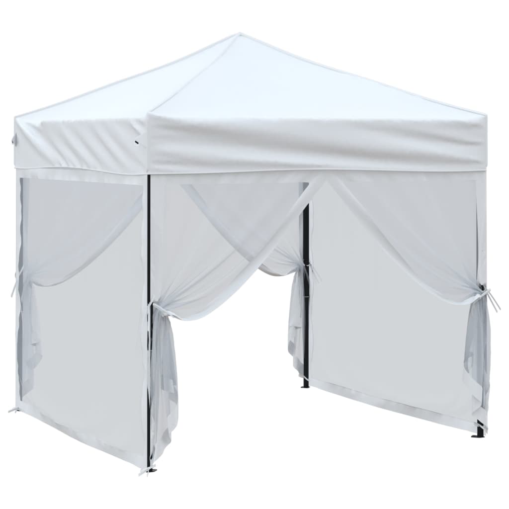Tenda per Feste Pieghevole con Pareti Laterali Bianco 2x2 m 93510