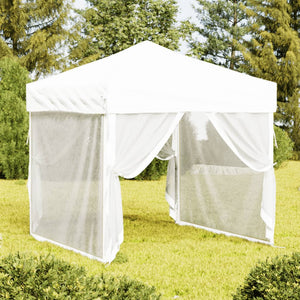 Tenda per Feste Pieghevole con Pareti Laterali Bianco 2x2 m 93510