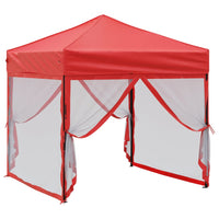 Tenda per Feste Pieghevole con Pareti Laterali Rosso 2x2 m 93513