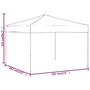 Tenda per Feste Pieghevole Nera 3x3 m 93518