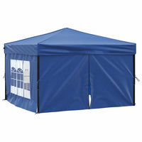 Tenda per Feste Pieghevole con Pareti Laterali Blu 3x3 m