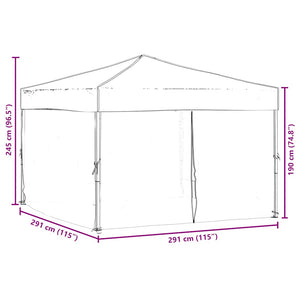 Tenda per Feste Pieghevole con Pareti Laterali Blu 3x3 m