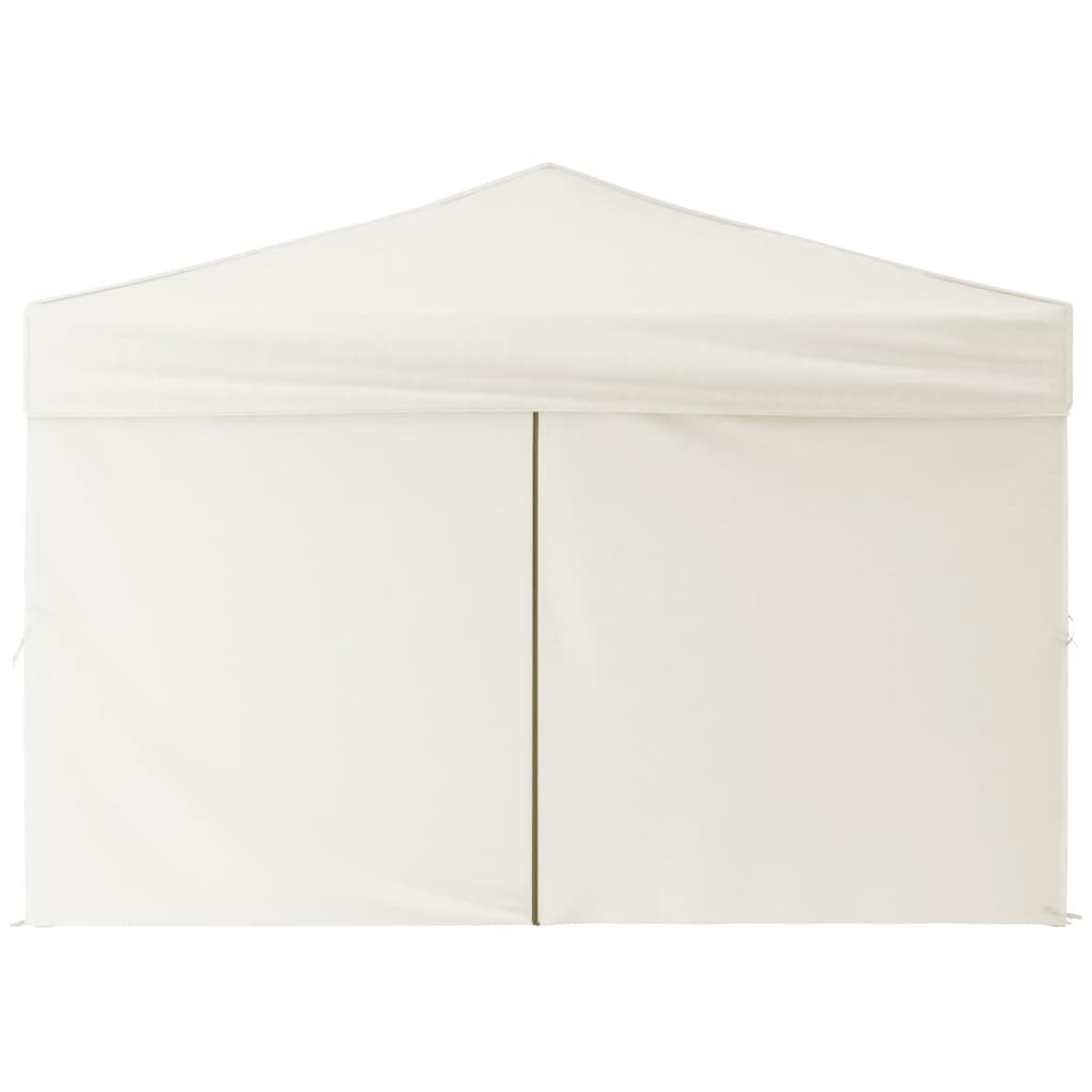 Tenda per Feste Pieghevole con Pareti Laterali Crema 3x3 m 93522