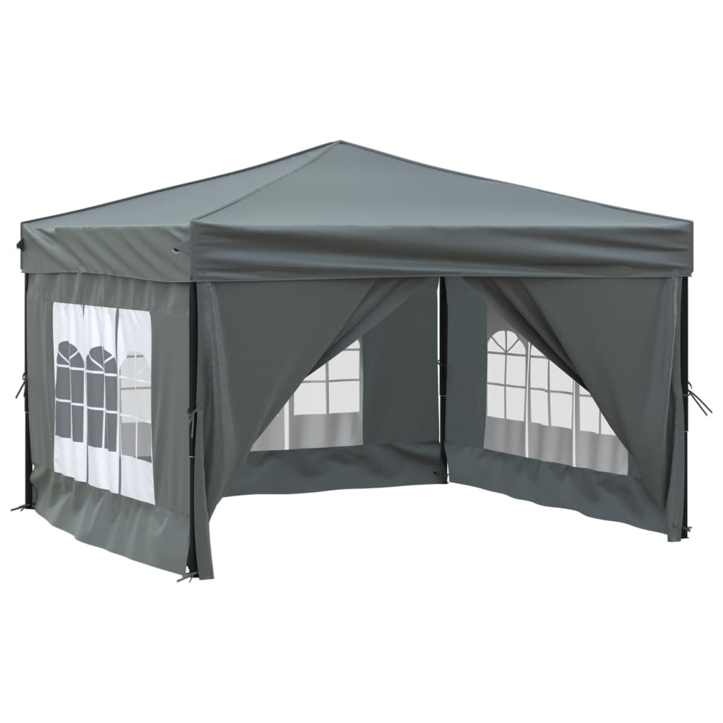 Tenda per Feste Pieghevole con Pareti Laterali Antracite 3x3 m 93523