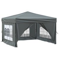 Tenda per Feste Pieghevole con Pareti Laterali Antracite 3x3 m 93523