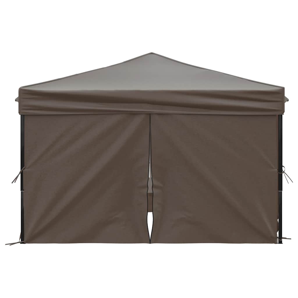 Tenda per Feste Pieghevole con Pareti Laterali Tortora 3x3 m 93526