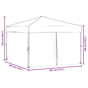 Tenda per Feste Pieghevole con Pareti Laterali Rosso 3x3 m 93527