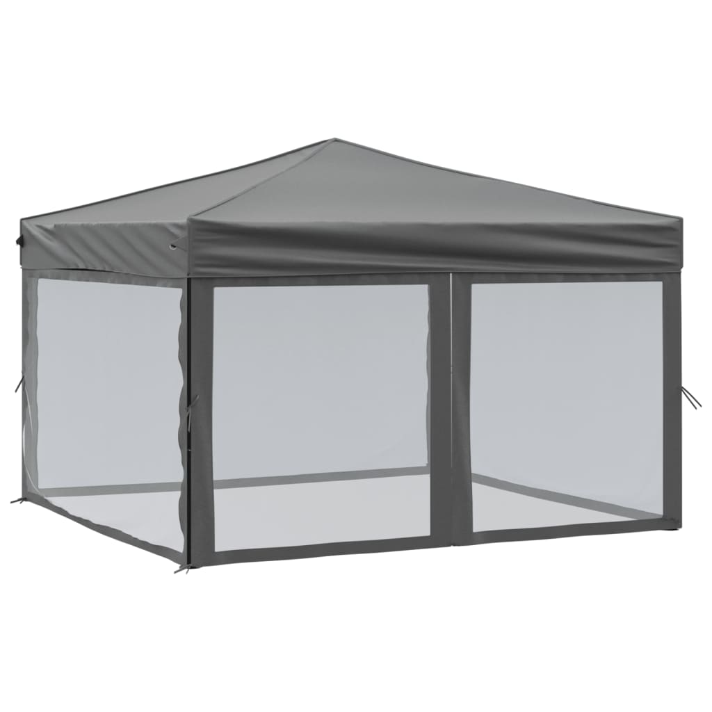 Tenda per Feste Pieghevole con Pareti Laterali Antracite 3x3 m 93530