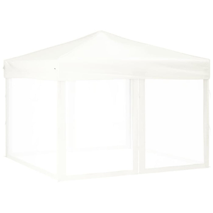 Tenda per Feste Pieghevole con Pareti Laterali Bianco 3x3 m 93531
