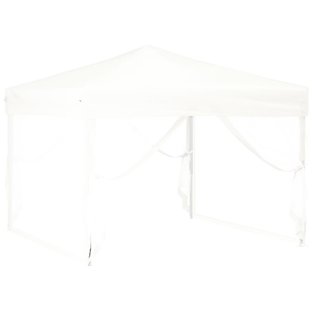 Tenda per Feste Pieghevole con Pareti Laterali Bianco 3x3 m 93531