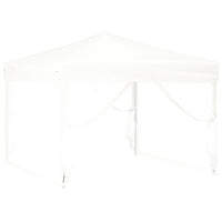 Tenda per Feste Pieghevole con Pareti Laterali Bianco 3x3 m 93531