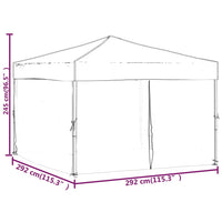 Tenda per Feste Pieghevole con Pareti Laterali Bianco 3x3 m 93531