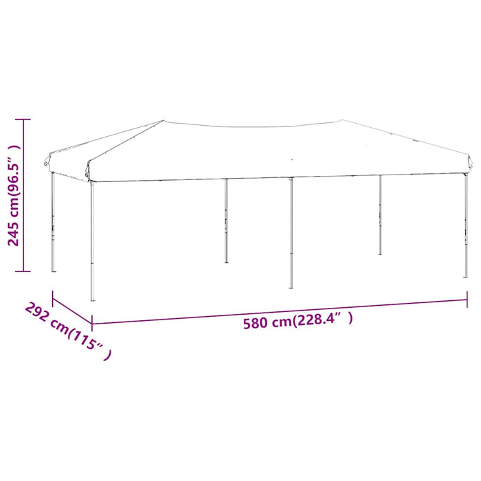 Tenda per Feste Pieghevole con Pareti Laterali Blu 3x6 m