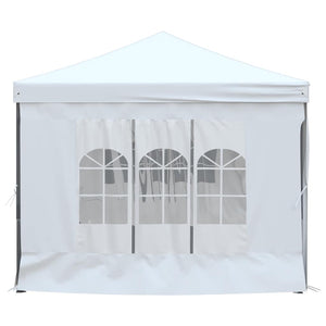 Tenda per Feste Pieghevole con Pareti Laterali Bianco 3x6 m