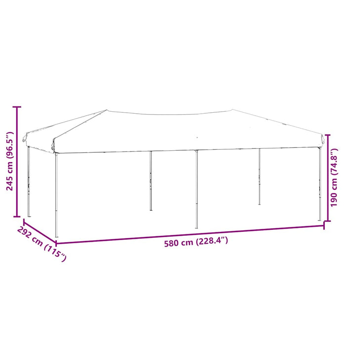 Tenda per Feste Pieghevole con Pareti Laterali Bianco 3x6 m