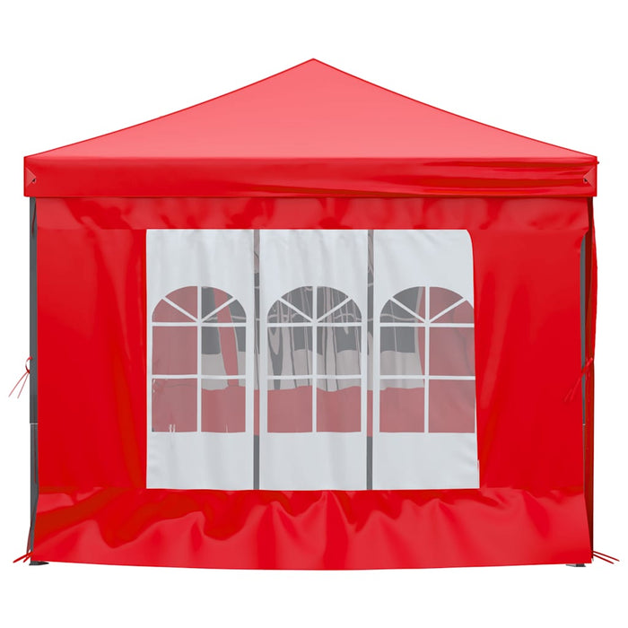 Tenda per Feste Pieghevole con Pareti Laterali Rosso 3x6 m