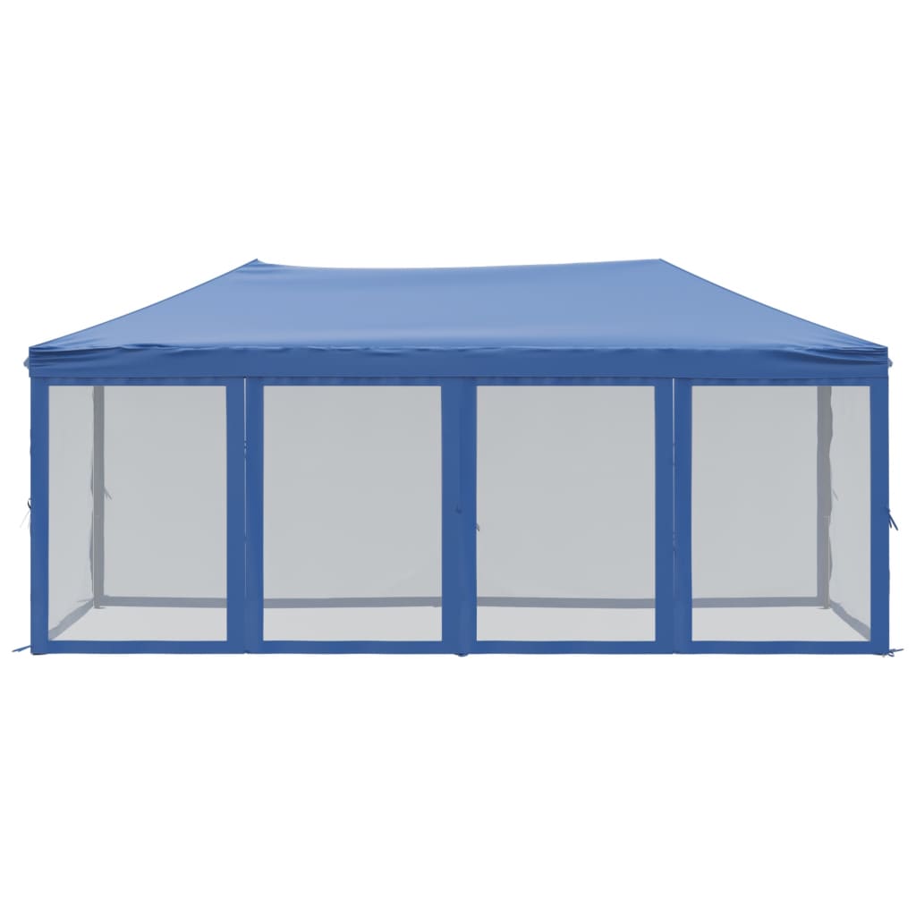 Tenda per Feste Pieghevole con Pareti Laterali Blu 3x6 m