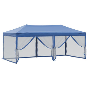 Tenda per Feste Pieghevole con Pareti Laterali Blu 3x6 m 93549