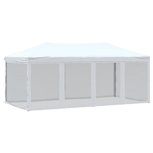 Tenda per Feste Pieghevole con Pareti Laterali Bianco 3x6 m 93552