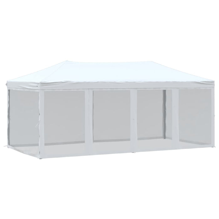 Tenda per Feste Pieghevole con Pareti Laterali Bianco 3x6 m 93552