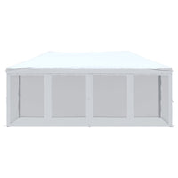 Tenda per Feste Pieghevole con Pareti Laterali Bianco 3x6 m