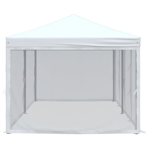Tenda per Feste Pieghevole con Pareti Laterali Bianco 3x6 m