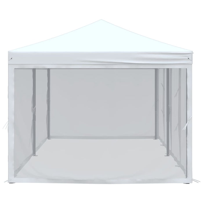 Tenda per Feste Pieghevole con Pareti Laterali Bianco 3x6 m 93552