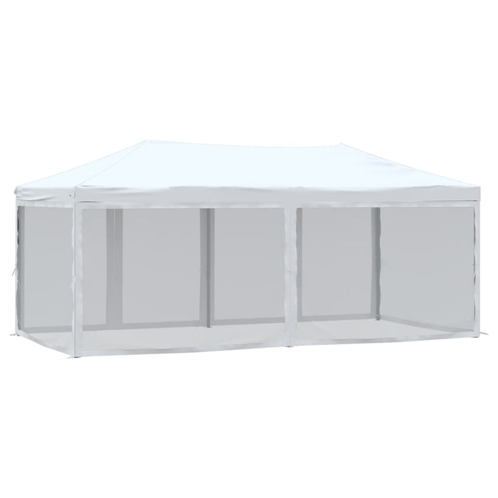 Tenda per Feste Pieghevole con Pareti Laterali Bianco 3x6 m