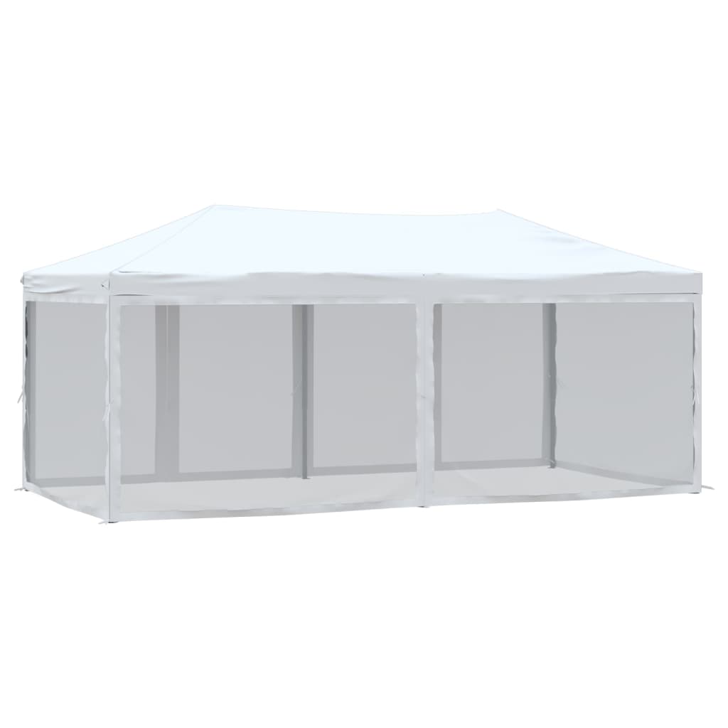 Tenda per Feste Pieghevole con Pareti Laterali Bianco 3x6 m 93552