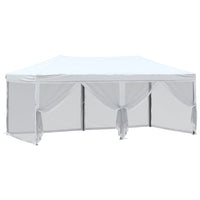 Tenda per Feste Pieghevole con Pareti Laterali Bianco 3x6 m
