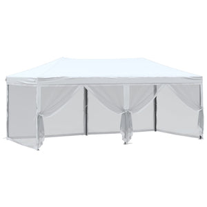 Tenda per Feste Pieghevole con Pareti Laterali Bianco 3x6 m