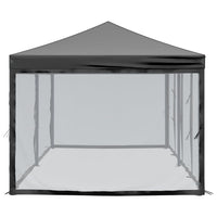 Tenda per Feste Pieghevole con Pareti Laterali Nero 3x6 m