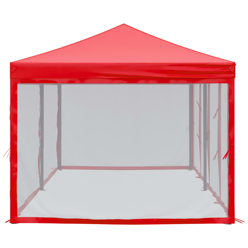 Tenda per Feste Pieghevole con Pareti Laterali Rosso 3x6 m 93555