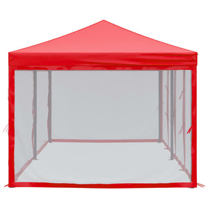 Tenda per Feste Pieghevole con Pareti Laterali Rosso 3x6 m 93555