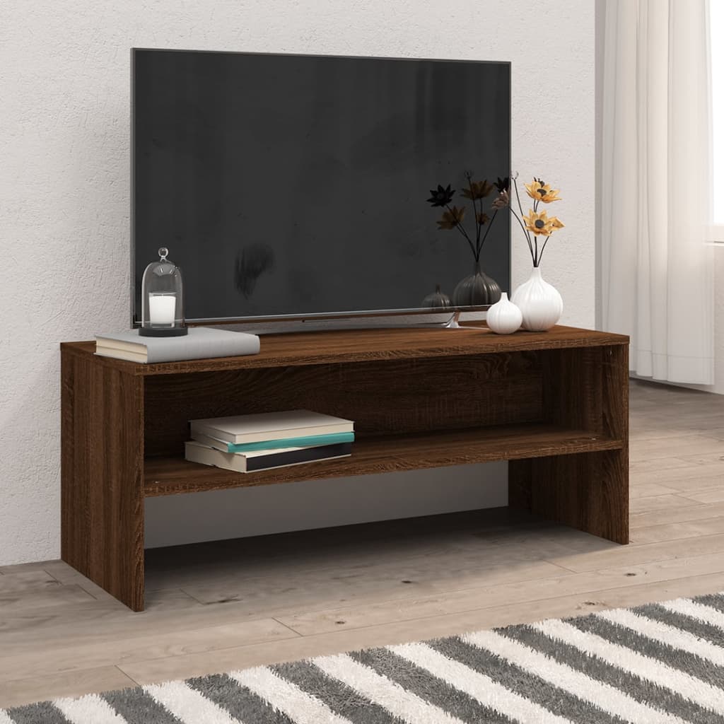 Mobile Porta TV Rovere Marrone 100x40x40cm in Legno Multistrato cod mxl 17334