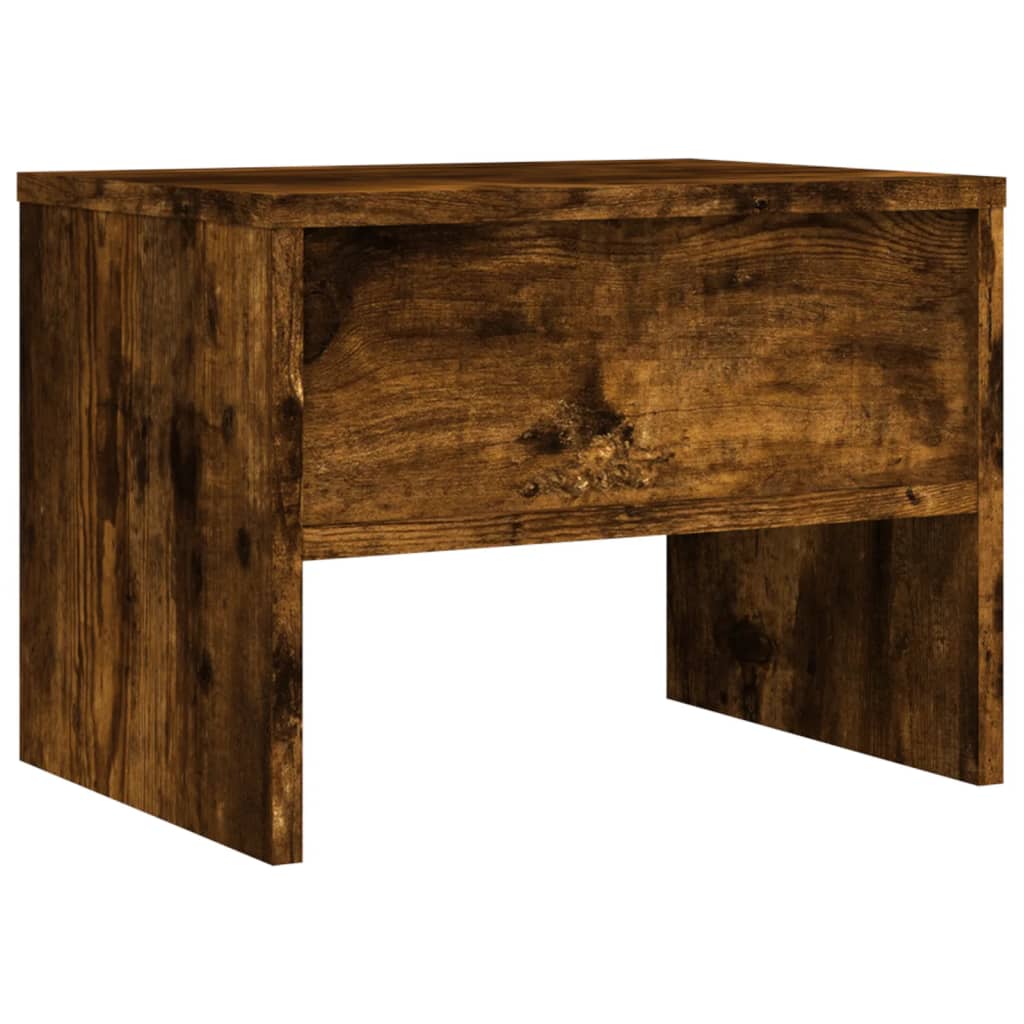 Comodini Rovere Fumo 2 pz-Set di 2 Tavolino da notte 40x30x30 cm Legno Multistrato 596915