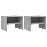 Comodini Grigio Sonoma 2 pz-Set di 2 Tavolino da notte 40x30x30 cm in Legno Multistrato 805263