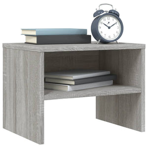 Comodini Grigio Sonoma 2 pz-Set di 2 Tavolino da notte 40x30x30 cm in Legno Multistrato 805263