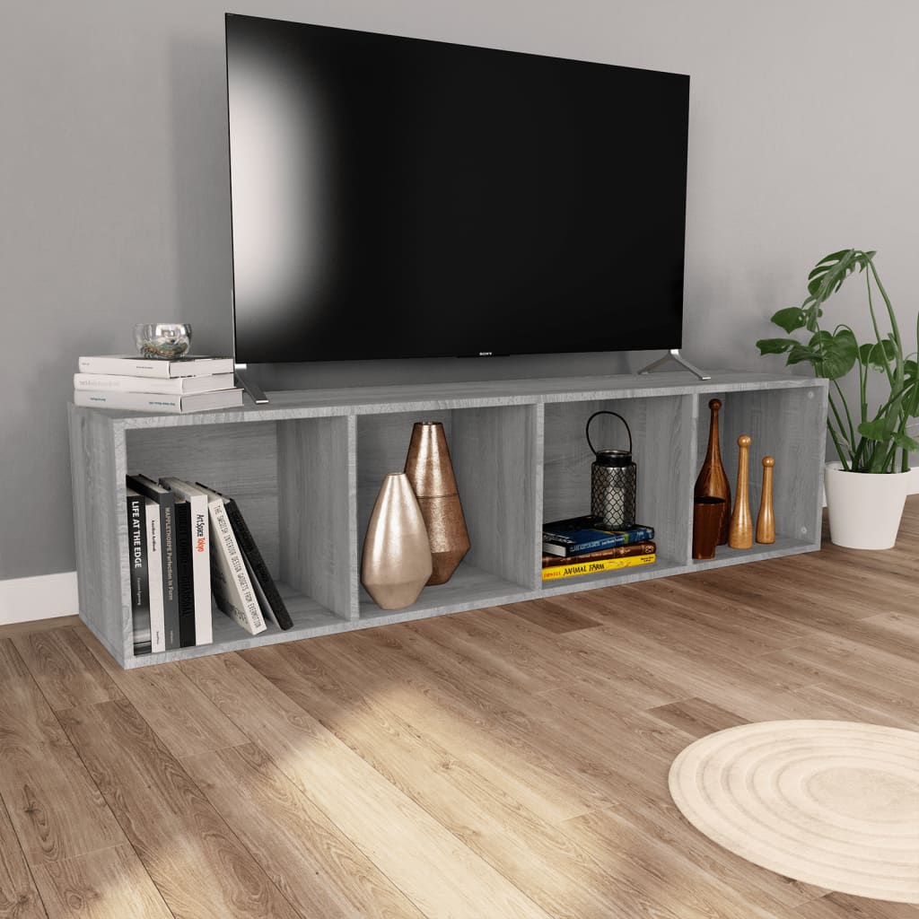 Libreria/Mobile TV Grigio Sonoma 36x30x143 cm Legno Multistrato 815247