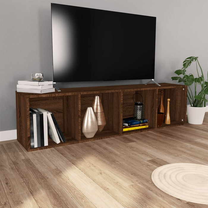 Libreria/Mobile TV Rovere Marrone 36x30x143cm Legno Multistrato cod mxl 8856