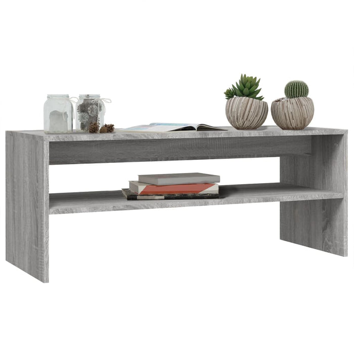 Tavolino da Salotto Grigio Sonoma 100x40x40cm Legno Multistrato cod mxl 25451