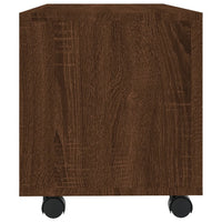 Mobile TV con Ruote-Credenza TV-Console TV Rovere Marrone 90x35x35cm Legno Multistrato