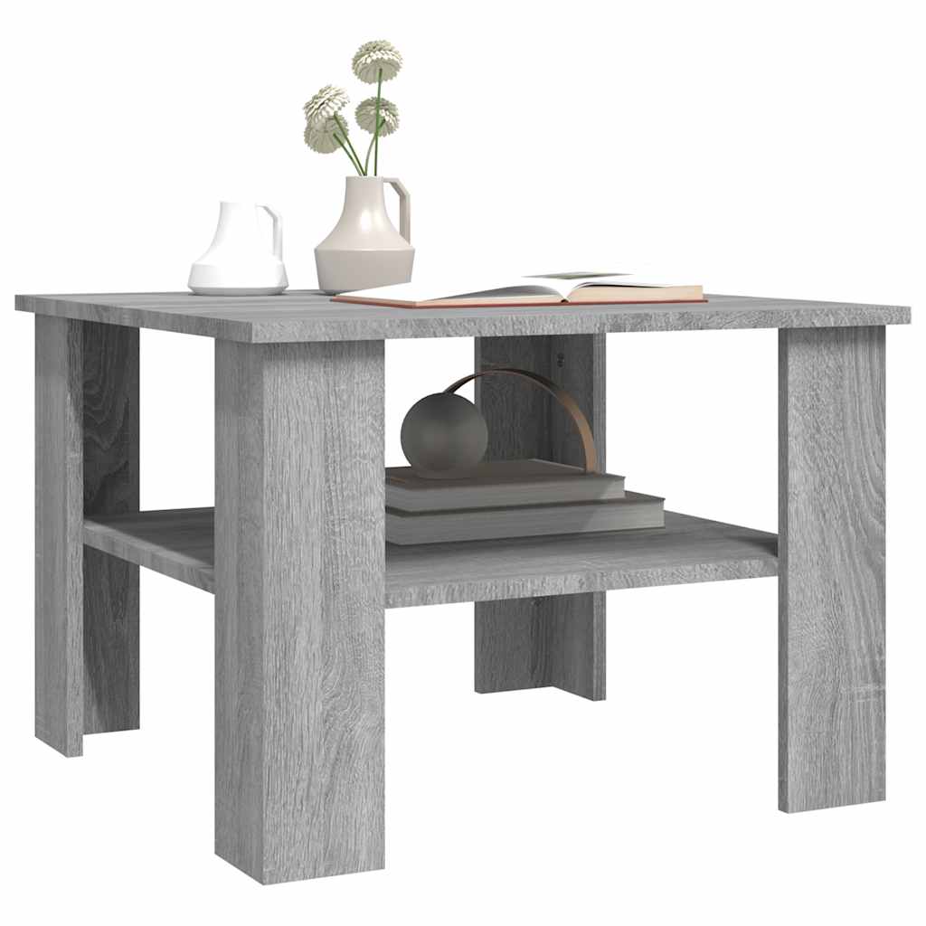 Tavolino da Salotto Grigio Sonoma 60x60x42 cm Legno Multistrato 815265